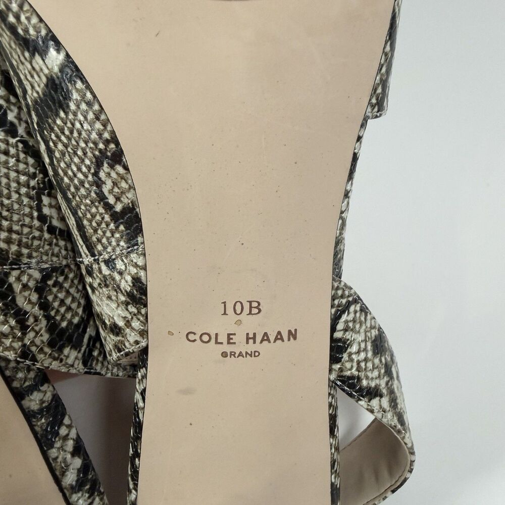 Cole Haan Grand Series Pumps Womens Phyton Slingback Embossed Leather Snake 10B - Picture 8 of 12
